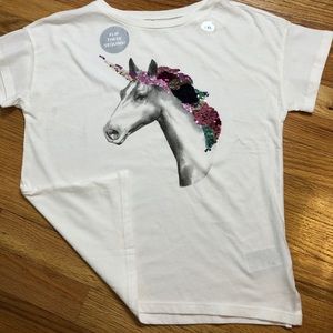 Gap Sequin Horse Short Sleeve Tee